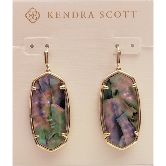 Collana Lunga Kendra Scott Reid In Abalone Bianco E Argento – Nuova Con Etichetta